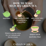 Load image into Gallery viewer, Canan Koska Ceremonial Grade Matcha Powder – Stone-Ground Green Tea from First Harvest Leaves, Perfect for Whisking, Lattes &amp; Smoothies – No Additives – Resealable Pouch - 1.76oz (50g) - Pack Of 3