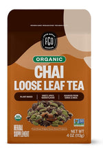 Load image into Gallery viewer, FGO Organic Chai Tea, 4 Ounce Loose Leaf, Resealable Bag, Packaging May Vary (Pack of 1)