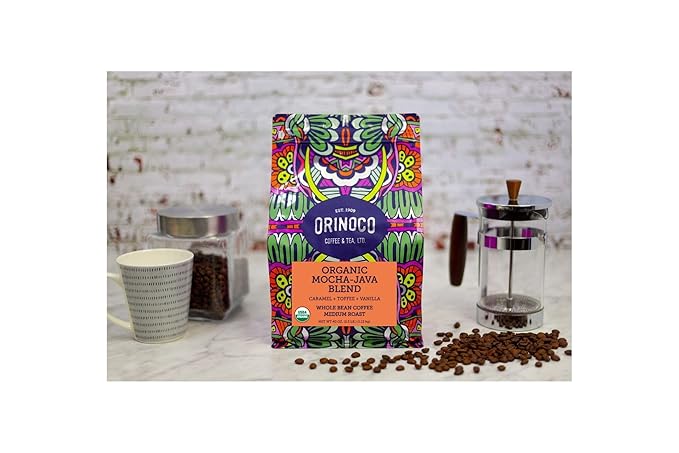 Orinoco Organic Mocha-Java Blend 2.5lb bag, Medium Roast, Whole Bean Coffee, 100% Organic Fair Trade Arabica beans…