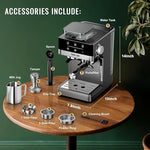 Load image into Gallery viewer, TENKER Espresso Machine with Grinder, 20 Bar Coffee Machine with Milk Frother for Home, All-in-One Stainless Steel Coffee Maker to Make Latte, Cappuccino, Hot or Cold Brew Iced Coffee, Americano