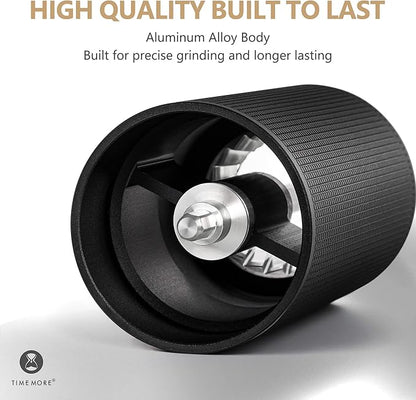 TIMEMORE Manual Coffee Grinder Chestnut C3 ESP Pro, Hand Coffee Grinder, Stainless Steel S2C Conical Burr Coffee Grinder with Foldable Handle, Adjustable Grind Setting for Espresso - Black