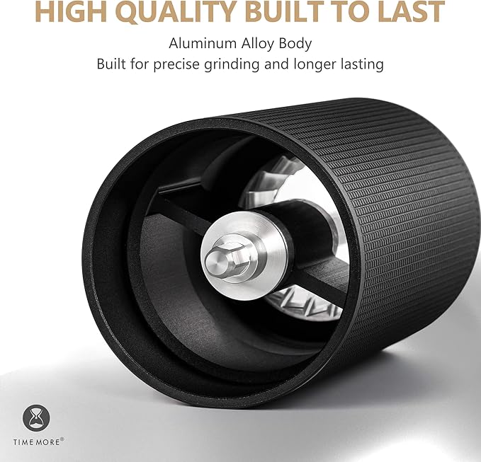 TIMEMORE Manual Coffee Grinder Chestnut C3 ESP Pro, Hand Coffee Grinder, Stainless Steel S2C Conical Burr Coffee Grinder with Foldable Handle, Adjustable Grind Setting for Espresso - Black