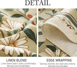 Load image into Gallery viewer, Designer Green Linen Small Rectangular Tablecloth,Floral French Country Indoor Table Cloth,Stain Resistant Home Decor Tablecloths for Dining Kitchen Thanksgiving Party,55"*71"-Brune