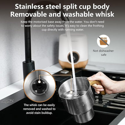 AMZCHEF 8-IN-1 Milk Frother and Steamer 550 Watts, 21 oz Split Stainless Steel Automatic Steamer, Milk's Warmer for Latte, Cappuccino, Hot and Cold Froth, Heated Milk, Hot Chocolate, Baby Food White