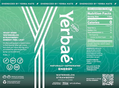 Yerbaé Energy Beverage - Variety Power Pack, 0 Sugar, 0 Calories, 0 Carbs. Yerbae is Energized by Yerba Mate, Plant-Based, Healthy Alternative to Sugary Energy Drinks, 16oz cans (12 Pack)