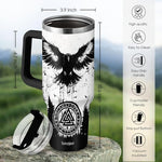 Load image into Gallery viewer, Viking Gifts for Men, 40oz Stainless Steel Insulated Coffee Tumbler With Lid &amp; Straw, Travel Cup Gift for Husband Dad, Christmas Birthday