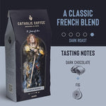 Load image into Gallery viewer, Catholic Coffee St. Joan of Arc | French Blend Dark Roast Whole Bean Coffee – Dark Chocolate &amp; Fig Notes | 12oz Bag – Catholic Gift Inspired by a Heroic Saint (Pack of 2)