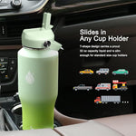 Load image into Gallery viewer, SENDESTAR 32oz Water Bottle Wide Mouth Stainless Steel Vacuum Insulated Double Wall with 2 Straw Lids Fit in Any Car Cup Holder TXIN-32-GG-1