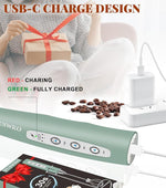 Load image into Gallery viewer, YUSWKO Milk Frother Handheld for Coffee with Stand, Rechargeable Drink Mixer with 3 Heads 3 Speeds Electric Coffee Frother Whisk, Gift for Many Occasions and Festival