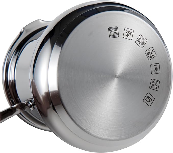 IMEEA Turkish Coffee Pot Arabic Coffee Pot Cezve Turkish Coffee Pot 18/10 Stainless Steel Greek Coffee Pot Briki Turkish Coffee Maker (16.9 Ounces)