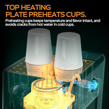 20 Bar Espresso Machine with Milk Frother, Dual Shot, ESE Pod Compatible, 56 OZ Removable Water Tank for Home Barista,Silver