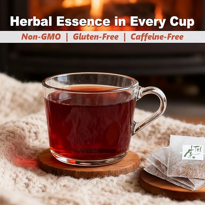 TEARELAE - Rooibos Tea Bags, 40 Count - Premium Natural Rooibos Red Tea - Caffeine-Free Herbal Tea from South Africa - Non-GMO - Perfect for Relaxation & Comfort