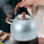 Load image into Gallery viewer, Hemoton Stovetop Tea Kettle Stainless Steel Whistling Teapot Water Kettle Stove Coffee Kettle with Ergonomic Handle for Boiling Water 2L Blue