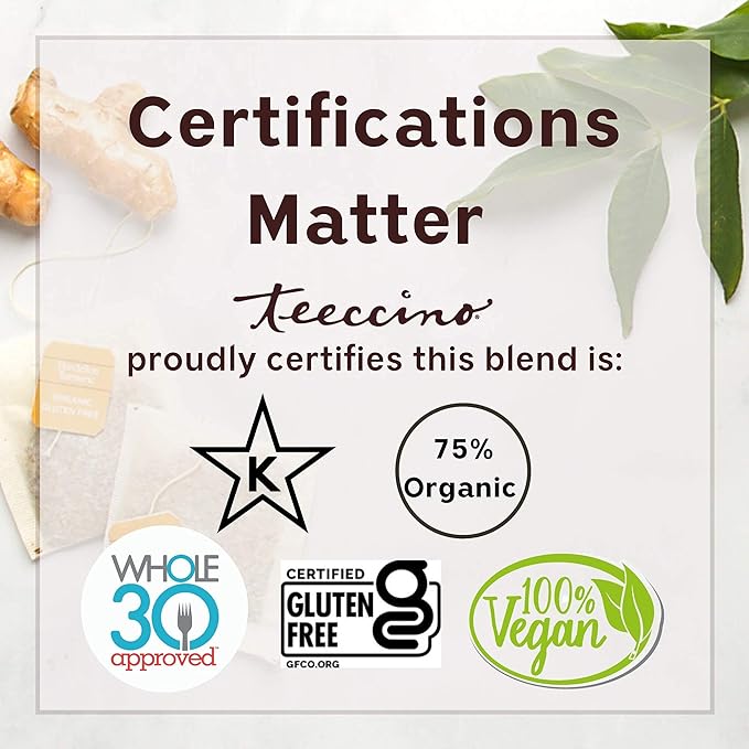 Teeccino Dandelion Mocha Herbal Coffee - Caffeine-Free Coffee Alternative with Prebiotics, Gluten Free, Acid Free - Medium Roast, 10 oz