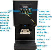 Electronic Automatic Coffee Tamper Machine - Precision Press for Perfect Espresso for Home & Commercial. Adjustable Pressure, Multi-Tamp, Hands Free Operation, Height Adjustable for Wide Range (Black)
