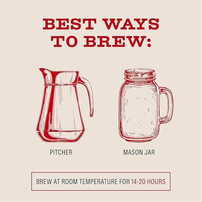 Bizzy Organic Cold Brew Coffee | Smooth & Sweet Blend | Coarse Ground Coffee | Medium Roast | Micro Sifted | Specialty Grade | 100% Arabica | Brew Bags | 4 Count | Makes 14 Cups