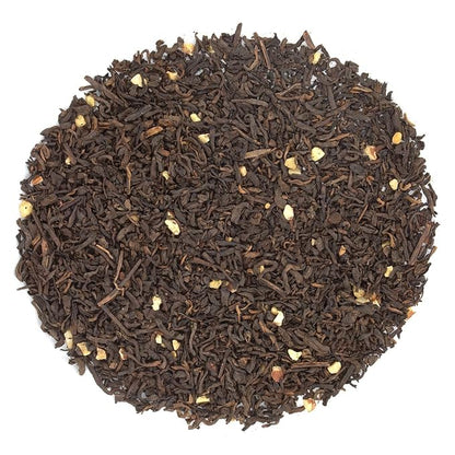 English Tea Store Scottish Caramel Toffee Pu-erh Tea Pouches - 4oz | Loose Leaf Black Tea Blend | Sweet Caramel and Toffee Aroma | Smooth Earthy Flavor | Dessert-Inspired Tea Experience