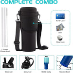 Load image into Gallery viewer, Insulated Water-Cup Skinny-Bottle 40 oz - Stainless Steel Insulated Water Bottles fits in Cup Holder, Leak Proof Metal Flask Water Cup with Straw Spout Lids for Women Men