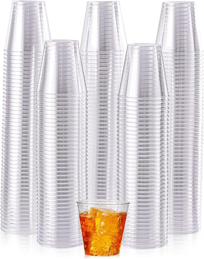 JOLLY CHEF 1000 Pack Plastic Shot Glasses-2 oz Disposable Cups 2 Ounce Plastic Shot Cups Ideal for Whiskey, Tasting,Food Samples,Perfect for Halloween, Thanksgiving,Christmas Party