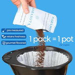 Load image into Gallery viewer, Ground Coffee | Colombian Medium Roast Low Acid Mold Free Pouches | Bulk Packets | Gourmet Columbian Powder Packs for 12 Cup Drip Maker | Premium Highest Rated Individual Premeasured Commercial Bags