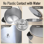 Load image into Gallery viewer, Mecity Electric Kettle 1.7L Touch Screen Temperature Control Water Boiler, No Plastic Contact with Water. 6 Presets For Tea and Coffee, 2 Hours Keep Warm, Cream &amp; Stainless Steel Color