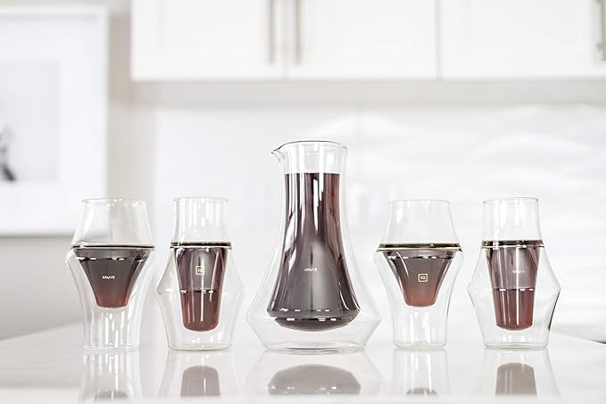 KRUVE EVOKE Coffee Carafe - Elegant Double-Wall Glass Design, 20oz (600ml) Capacity for Perfectly Brewed Coffee, Ideal for Entertaining Guests and Coffee Lovers, Keeps Your Brew Hot and Hands Cool