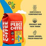 Load image into Gallery viewer, Peace Coffee Twin Cities Blend | 20 oz Whole Bean Dark Roast | Organic Fair Trade | Smooth, Inviting Flavor | Shade Grown, Fresh Roasted