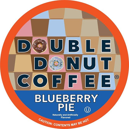 Double Donut Coffee Blueberry Flavored Coffee in Single Serve Pods, Iced or Hot, Keurig K-Cups, 48 Count by Double Donut