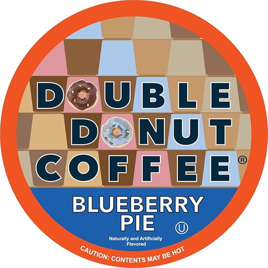 Double Donut Coffee Blueberry Flavored Coffee in Single Serve Pods, Iced or Hot, Keurig K-Cups, 48 Count by Double Donut