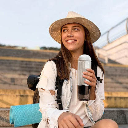 Portable Electric Espresso Machine, Travel Coffee Maker for Camping, Car Self-Heating Coffee Machine with USB-C, Compatible With NS Capsules & Ground Coffee, Portable Coffee Maker for Hiking,RV,Office