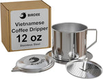 Load image into Gallery viewer, Birdee Vietnamese Coffee Dripper - 12 oz, Stainless Steel, Medium Drip Filter, Durable, Dishwasher Safe, Home Use, Travel, Camping, Gift Sets