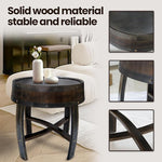 Load image into Gallery viewer, Medieval Retro Wine Barrel Design Coffee Table Wooden Round Creative End Table for Indoor Outdoor, 23" Brown Barrel Tables for Livingroom Small Spaces Outdoor Courtyard Farmhouse Balcony