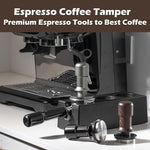 Load image into Gallery viewer, PUSEE 51mm Espresso Coffee Tamper,Premium 30lb Calibrated Espresso Tamper Upgrade Coffee Tamper with Spring Loaded, Stainless Steel Ground Tamper for Barista Home Coffee Espresso Accessories