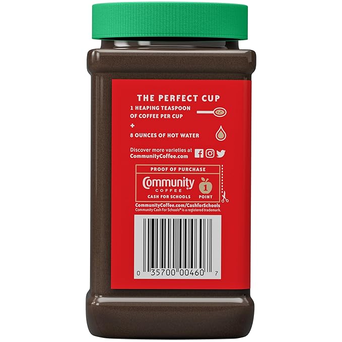 Community Coffee Cafe Special Decaf Blend Instant Coffee, Medium-Dark Roast, 7 oz Jar (Pack of 1)