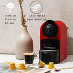 Load image into Gallery viewer, Mixpresso Red Espresso Coffee Machine – Compact 1400W Single Serve Coffee Maker Compatible with Nespresso OriginalLine Capsules, One-Touch Operation, 19-Bar Italian Pump, 27oz Water Tank