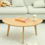 Load image into Gallery viewer, FIRMINANA Small Oval Coffee Table Mid Century Modern for Living Room Center Minimalist Display Coffe Table,Nature Wood,18.9" D x 33.47" W 15.75" H