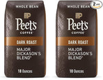 Load image into Gallery viewer, Peet's Coffee, Dark Roast Whole Bean Coffee - Major Dickason's Blend 36 Ounces (2 Bags of 18 Ounces)