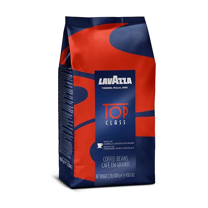 Lavazza Top Class Whole Bean Coffee Blend, Medium Espresso Roast, 2.2LB - Pack of 6