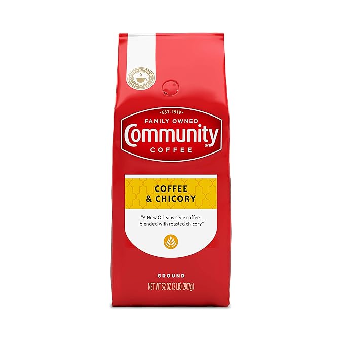 Community Coffee Coffee & Chicory Blend 32 Ounces, Medium Dark Roast Ground Coffee, 32 Ounce Bag (Pack of 1)