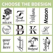 Personalized Tumbler with Pictures Text Name, Custom Double Wall Insulated Tumbler, 20oz Coffee cups with lid and straw, Personalized Christma Birthday Gifts for Women Men (made in USA)