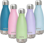 Load image into Gallery viewer, MIRA 12 oz Insulated Water Bottle - Slim Stainless Steel Cola Shape Thermo - Double Wall Hot &amp; Cold Flask (24Hr Cold/12Hr Hot) - Cactus Green