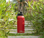 Load image into Gallery viewer, koodee Insulated Water Bottle, 32oz Stainless Steel Double Wall Vacuum Wide Mouth Sport Bottle with Leakproof Spout Lid (Canyon Red)