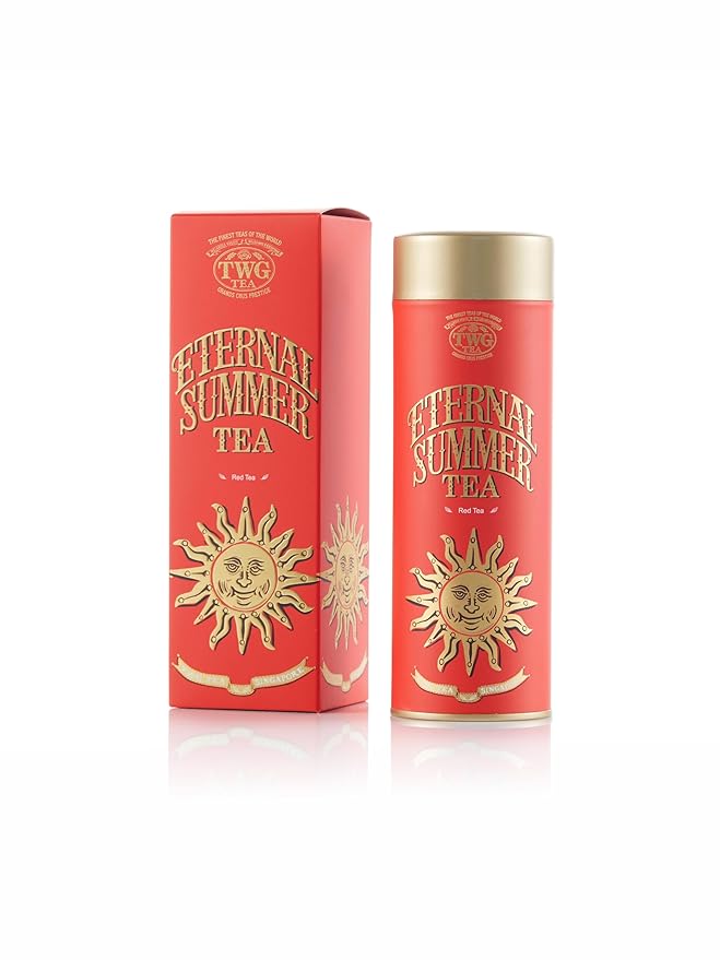 TWG Tea | Eternal Summer Tea | Rooibos | Hibiscus, Redcurrant & Rose | Haute Couture Tin, 100g | Gift Set