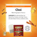 Load image into Gallery viewer, Twinings Decaffeinated Chai Individually Wrapped Bags, 20 Count (Pack of 1), Sweet, Savoury Spices, Enjoy Hot or Iced, 20 Teabags