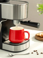 Load image into Gallery viewer, Teocera Ceramic Coffee Mug Set of 4-12 oz Coffee Mugs with Large Handles for Hot or Cold Drinks Like Latte, Cocoa, Tea or Juice - Smooth Ceramic, Dishwasher Safe, Red