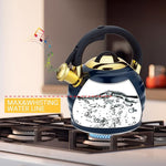 Load image into Gallery viewer, Tea Kettle for Stove Top Whistling Teapot, 3.2Q Tea Pot Stainless Steel Teakettle with Heat Proof Ergonomic Handle