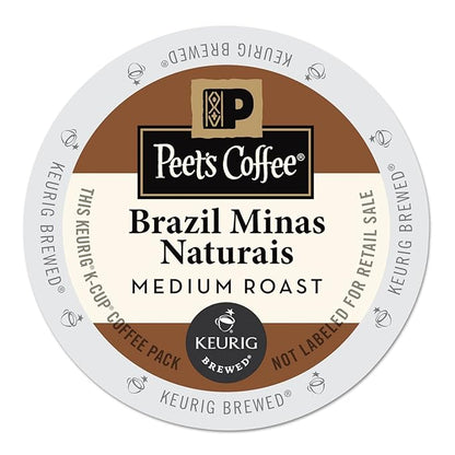 Peet's Coffee & Tea Coffee Brazil Minas Naturals K-Cup Portion Pack for Keurig K-Cup Brewers, 22 Count