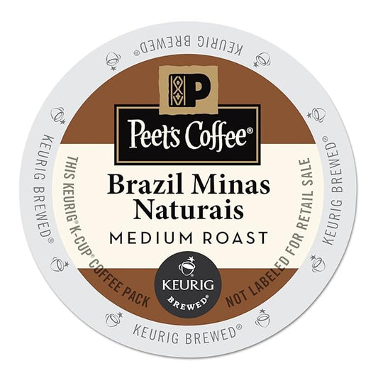 Peet's Coffee & Tea Coffee Brazil Minas Naturals K-Cup Portion Pack for Keurig K-Cup Brewers, 22 Count