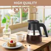 10 Cup Coffee Pot Replacement for Ninja Specialty Coffee Maker, Glass Coffee Carafe Compatible with Ninja CM401 CM371 CP300 CP301 CM300 CM400 CF091 ect.
