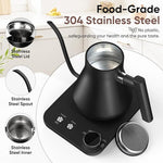 Load image into Gallery viewer, COZII Gooseneck Electric Kettle with ±1°F Temperature Control, 1200W Quick Heating for Pour Over Coffee &amp; Tea, 0.9L Water Boiler with 24H Keep Warm &amp; Auto Shut Off, Stainless Steel Interior, Black